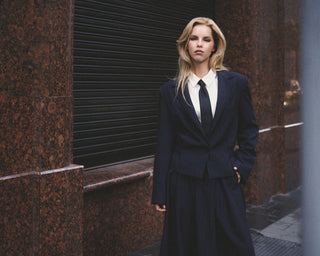 Blazer Azul Rayas - Josefina Lira