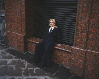 Blazer Azul Rayas - Josefina Lira
