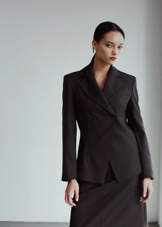 Blazer Café Oscuro - Josefina Lira