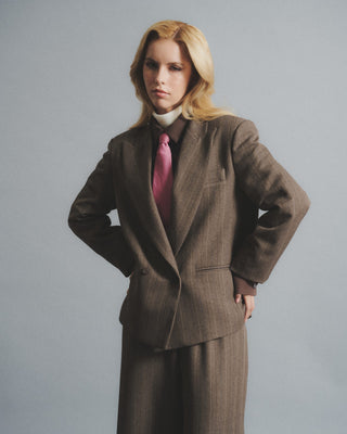 Blazer Gris Rayas - Josefina Lira
