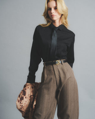 Pantalón Gris Rayas - Josefina Lira